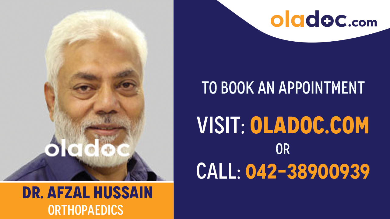 Book appointment with Dr. Afzal Hussain-best Orthopedic Lahore